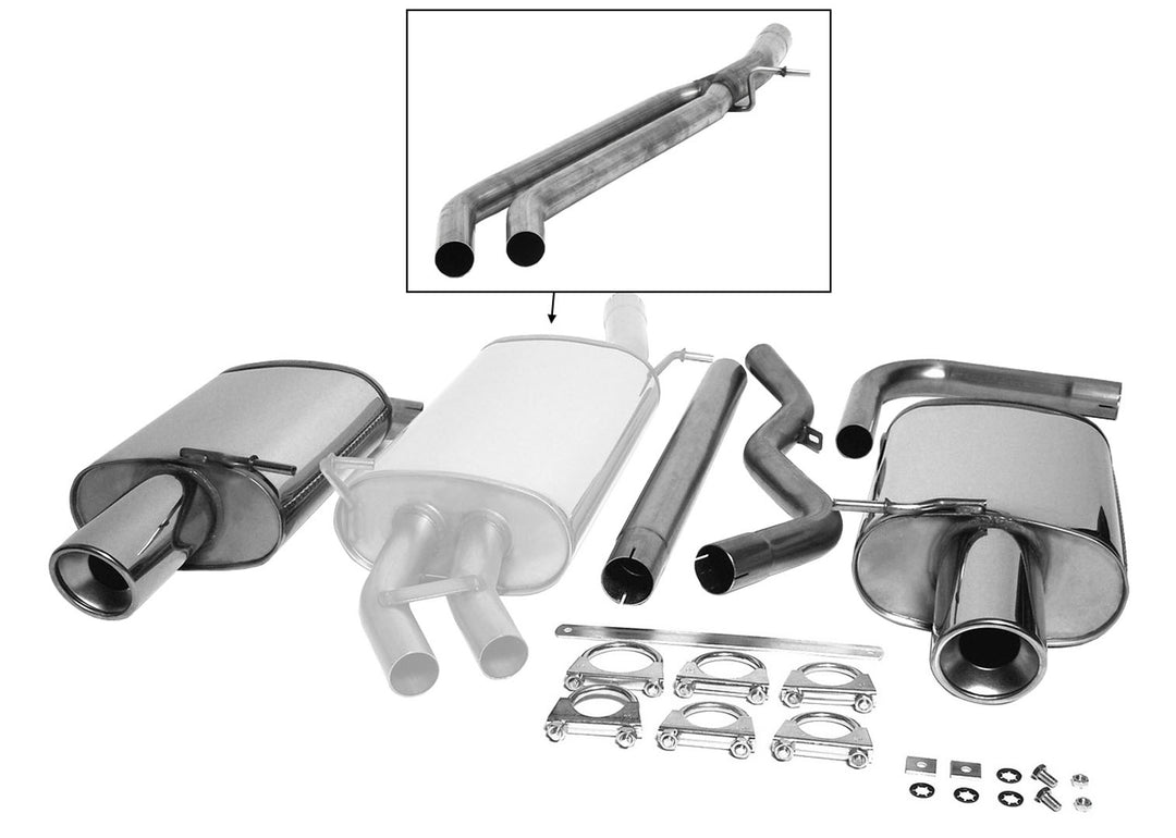 Jetex - Audi A4 (B7) 2WD Petrol Turbo (05+) | Half System (non-resonated with racepipe) - 44DH3TR