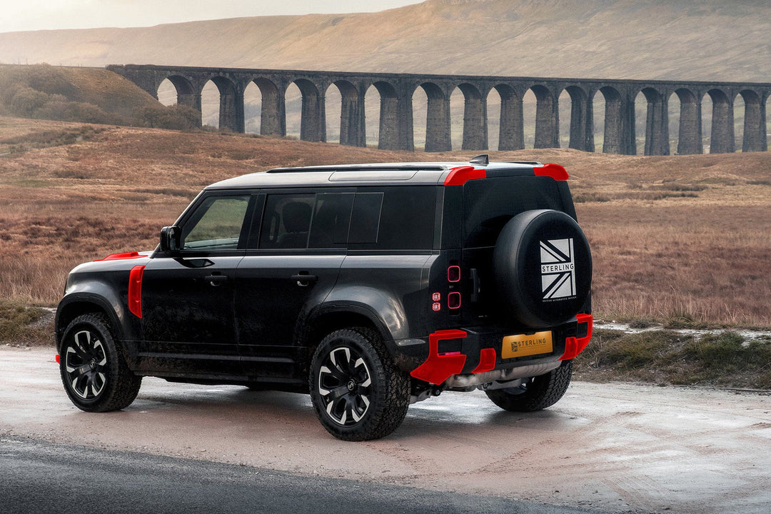 Highlighted side areas of the STERLING Land Rover New Defender Conversion