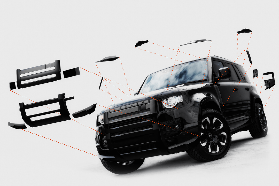 Exploded view of the STERLING Land Rover New Defender Conversion