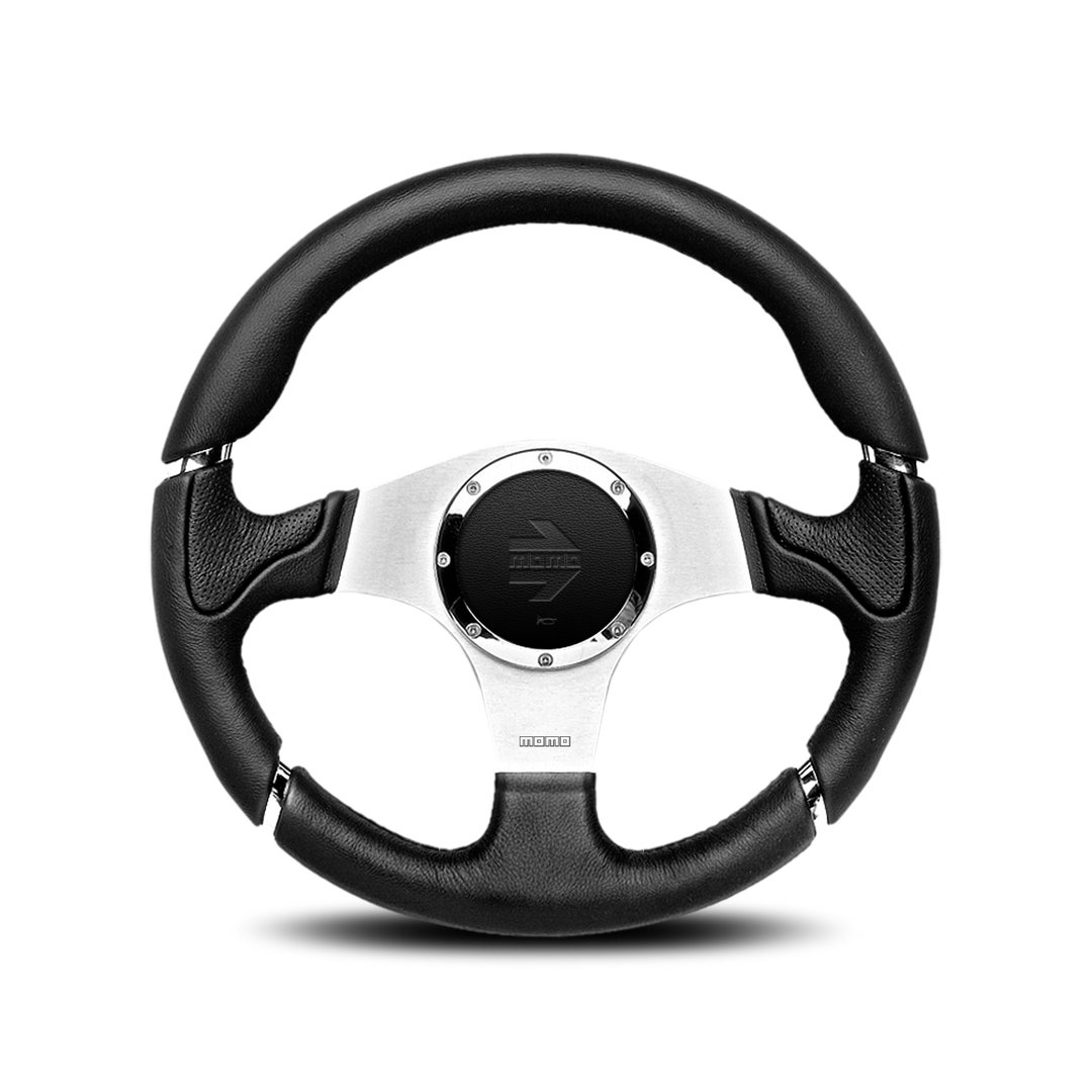 Momo Millennium Steering Wheel - Black Leather