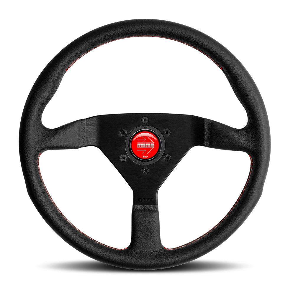 Momo Montecarlo Steering Wheel - Black Leather