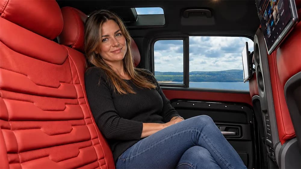 Sterling leather seats with embossed Union Jack headrests