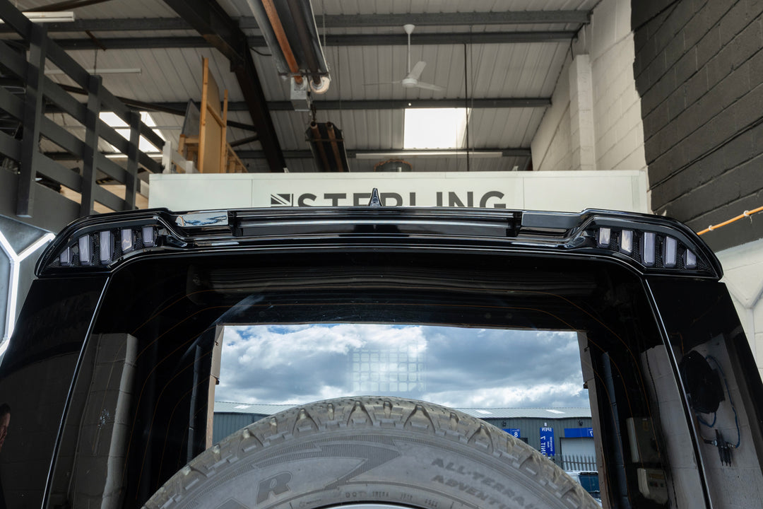 Rear Roof LED Spoiler For Land Rover Defender L663 2020+ - Gloss Black