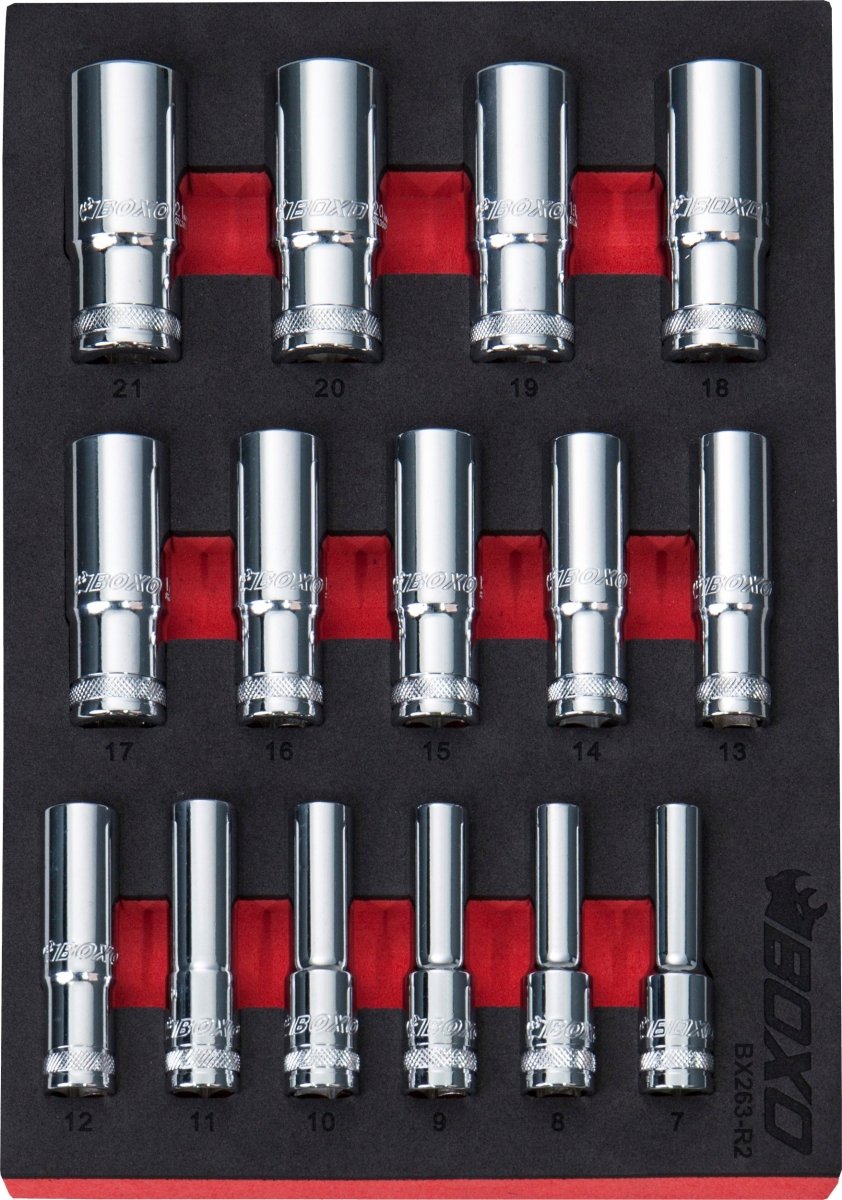15 Pce 3/8" 12 Point Deep Socket Set - Sterling Automotive Design
