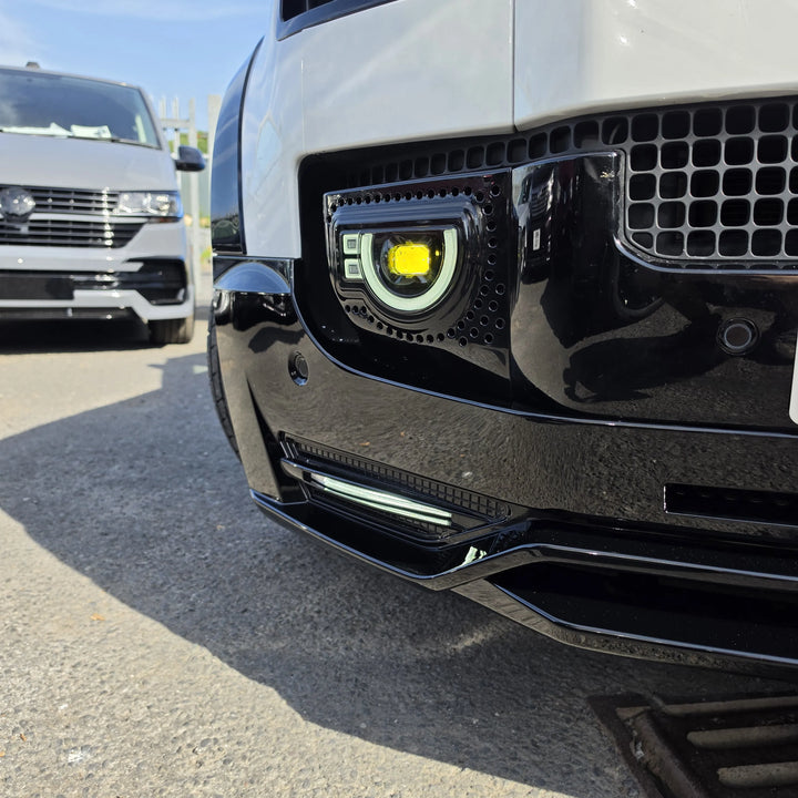 LED 'Golden Eye' Fog Light For Land Rover Defender L663 2020+ - Gloss Black