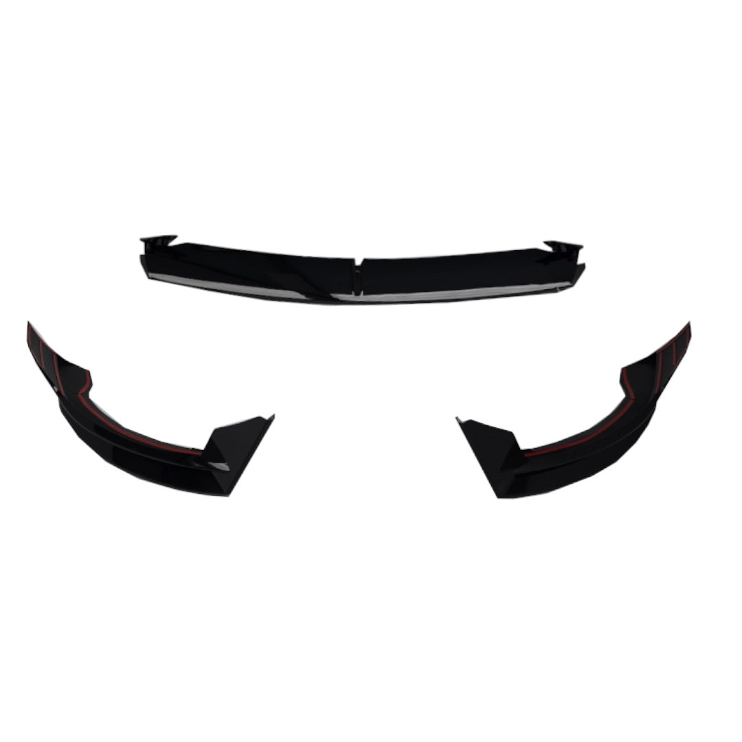 Black Front Splitter For Tesla Model Y 2020-2024