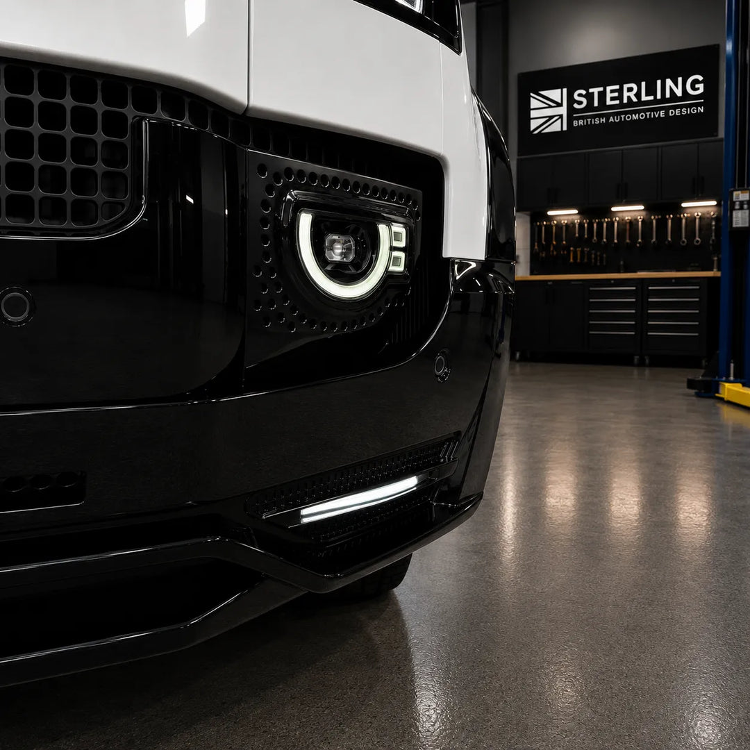 LED 'Golden Eye' Fog Light For Land Rover Defender L663 2020+ - Gloss Black