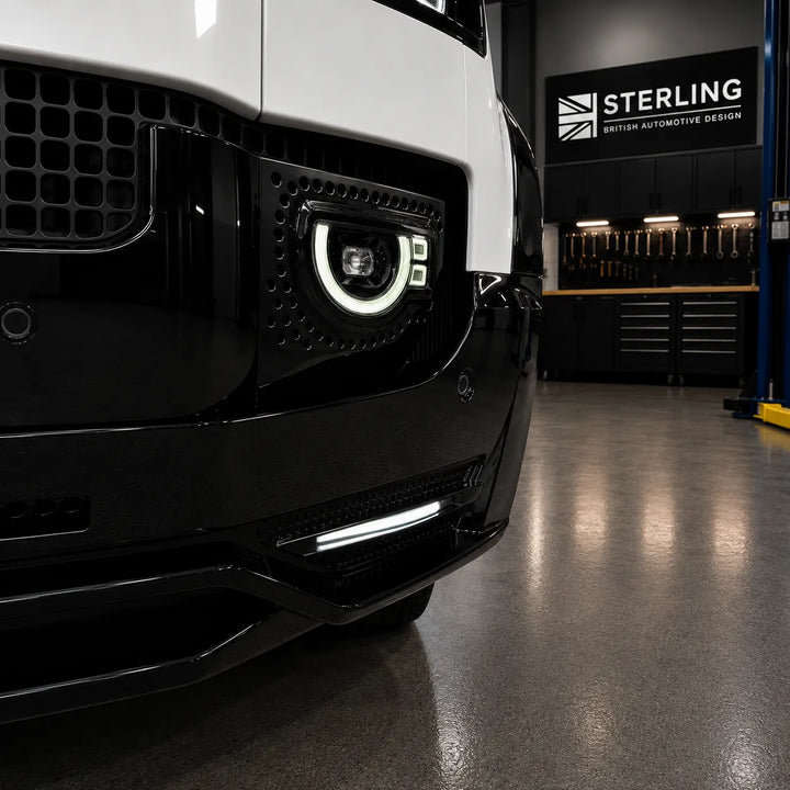 LED 'Golden Eye' Fog Light For Land Rover Defender L663 2020+ - Gloss Black