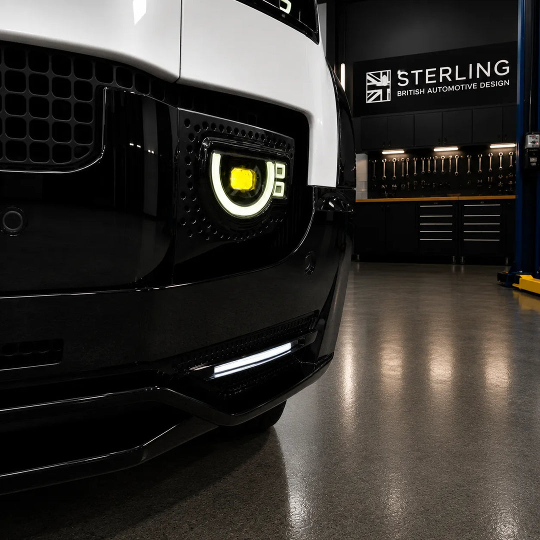 LED 'Golden Eye' Fog Light For Land Rover Defender L663 2020+ - Gloss Black