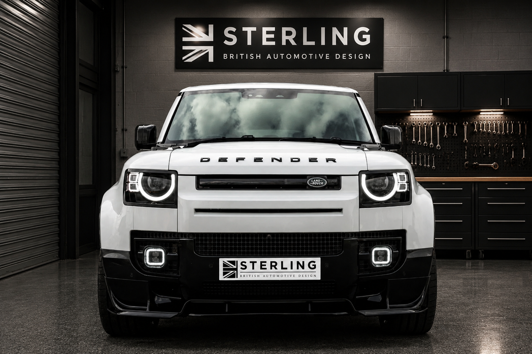 Front Splitter Aero Style For Land Rover Defender L663 2020+ - Gloss Black