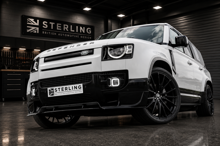 Front Splitter Aero Style For Land Rover Defender L663 2020+ - Gloss Black