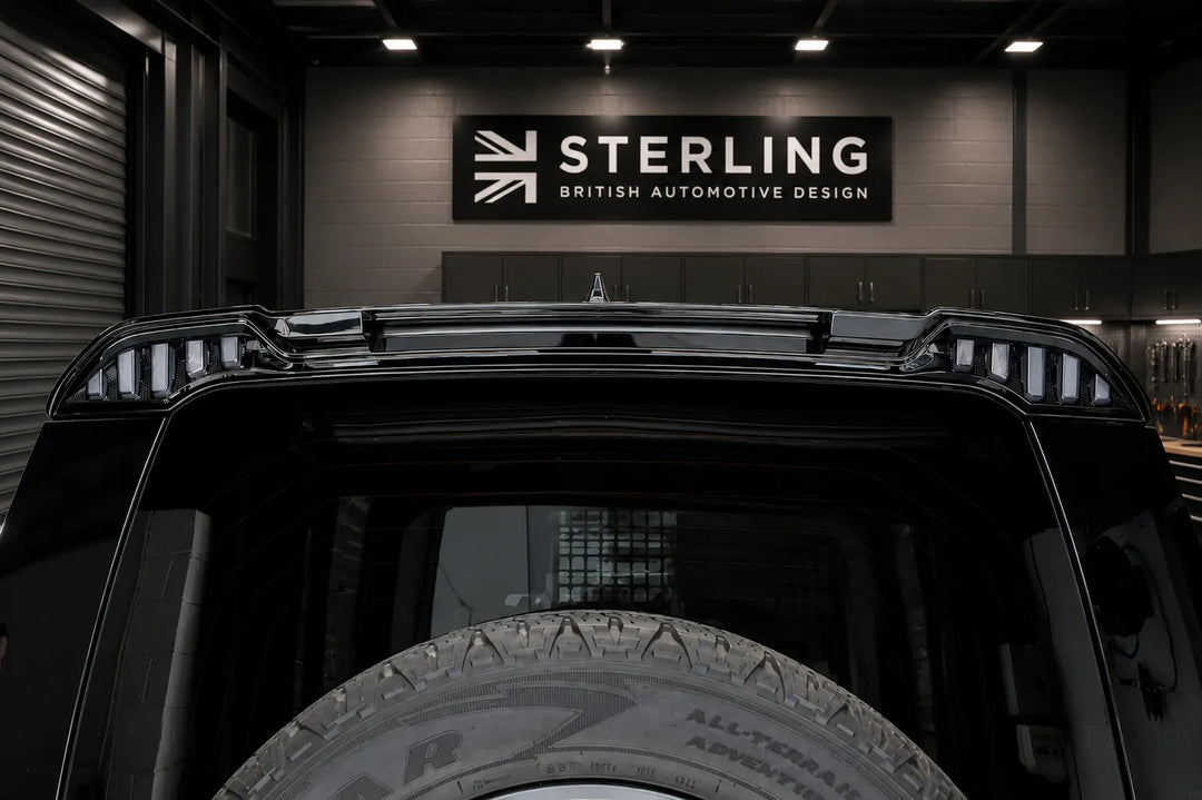 Rear Roof LED Spoiler For Land Rover Defender L663 2020+ - Gloss Black