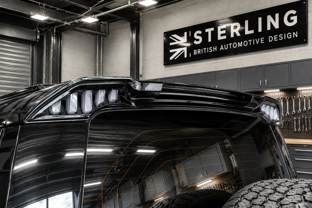 Rear Roof LED Spoiler For Land Rover Defender L663 2020+ - Gloss Black