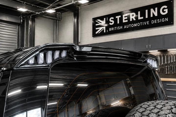 Rear Roof LED Spoiler For Land Rover Defender L663 2020+ - Gloss Black