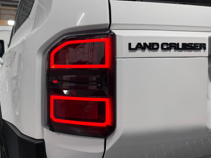 Dark Smoked Rear Tail Lights Cover Fits Land Cruiser LC250 2025+