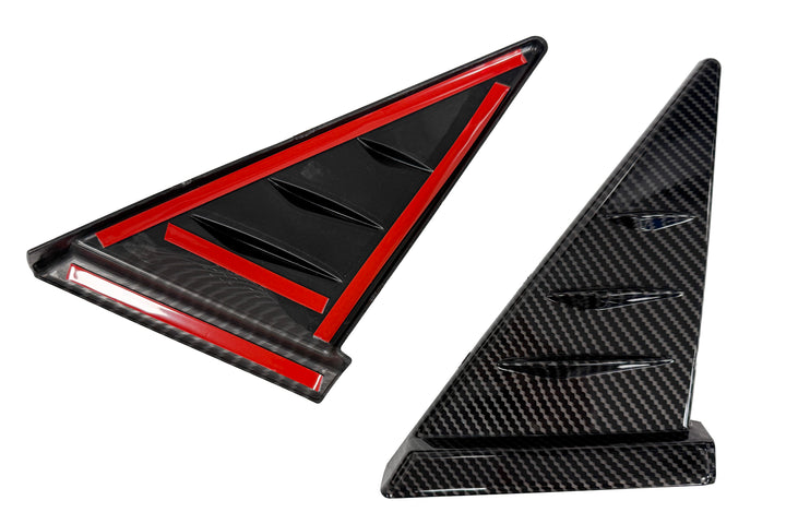 Carbon Fibre Look Door Mirror Trim  Fits Land Cruiser LC250 2025+