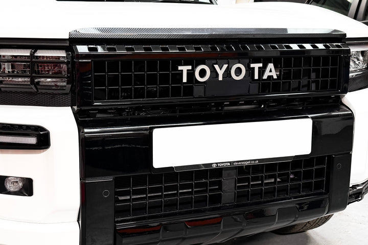 Front Bumper Guard Racing Grille Surround & Insect Screen in Gloss Black for Land Cruiser LC250 +