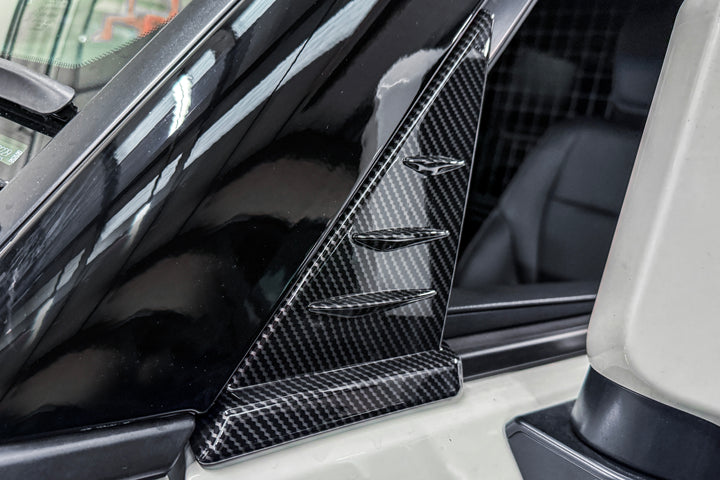 Carbon Fibre Look Door Mirror Trim  Fits Land Cruiser LC250 2025+