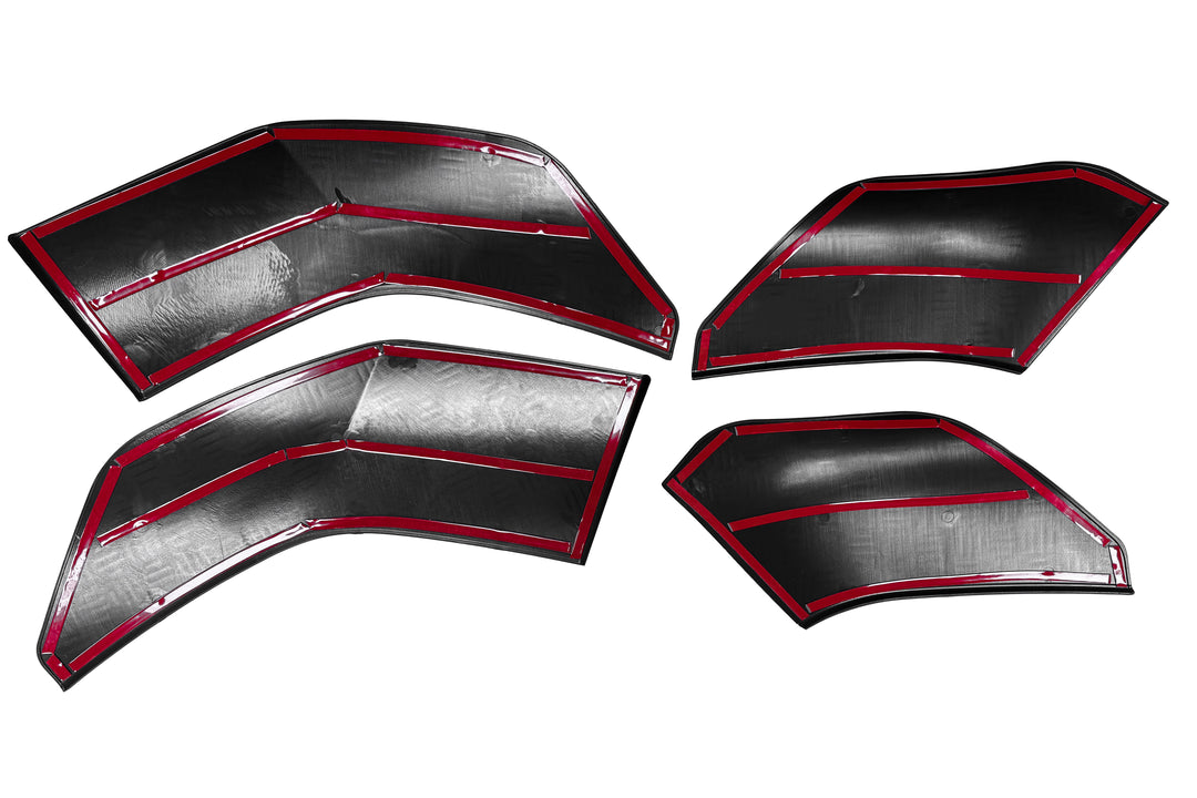 Front & Rear Matt Black Door Anti-Scratch Plates Fits Land Cruiser LC250 2025+