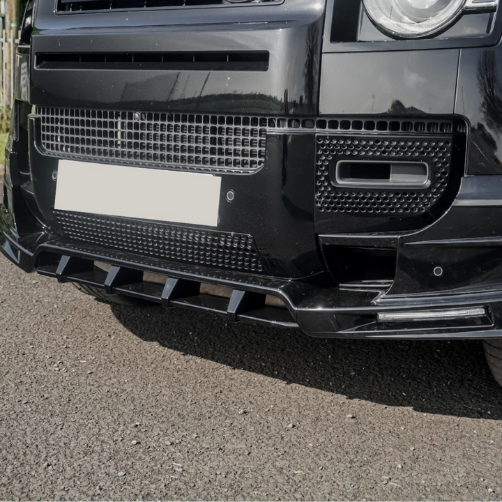 Black Front LED Splitter For Land Rover Defender L663 2020+