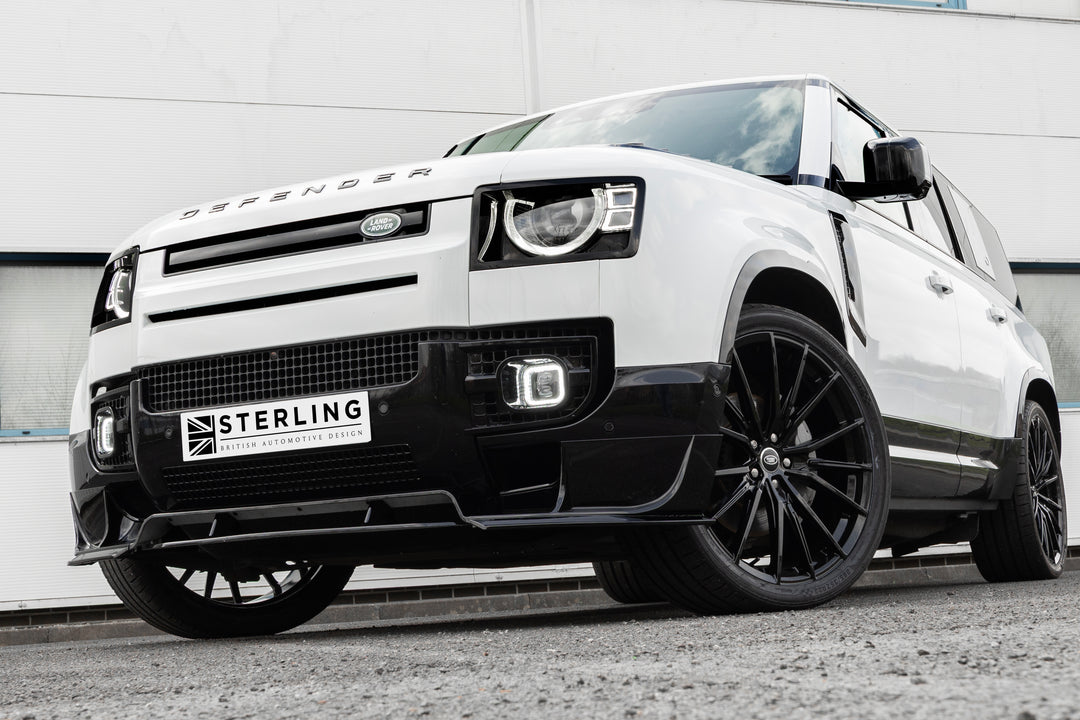 Front Splitter Aero Style For Land Rover Defender L663 2020+ - Gloss Black