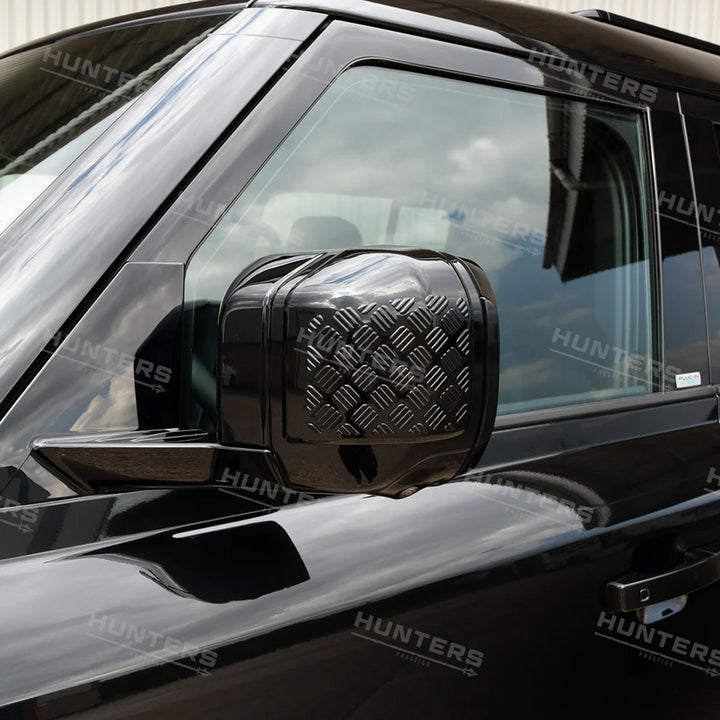 Defender Chequer Plate Wing Mirror Covers