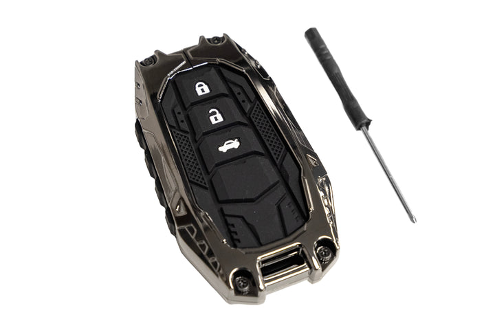 Toyota Land Cruiser LC250 2025 Key Case Cover 3 Button Black/Sliver