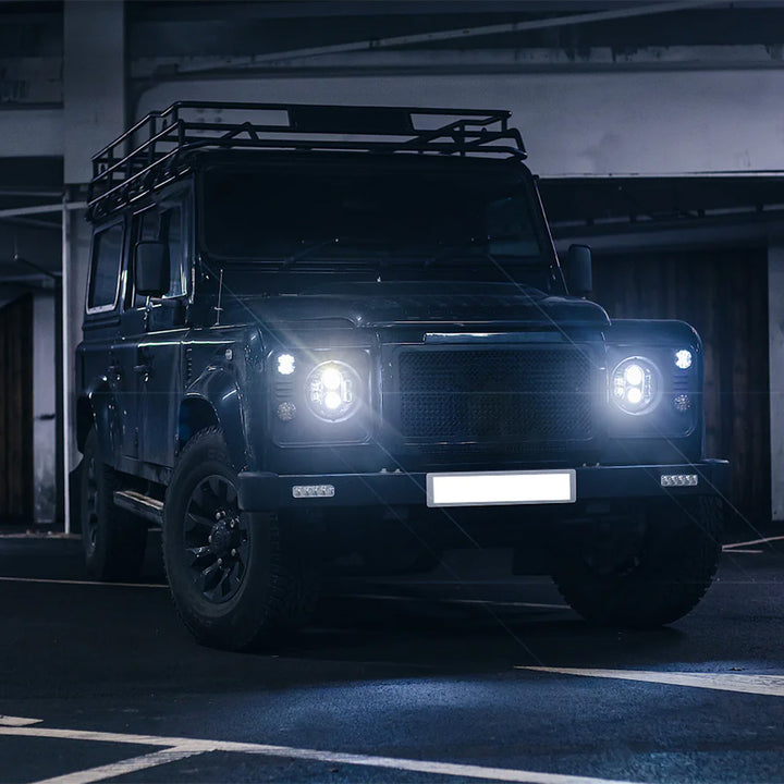 LTPRTZ Classic Defender LED Headlights with DRL Style Marker Lights