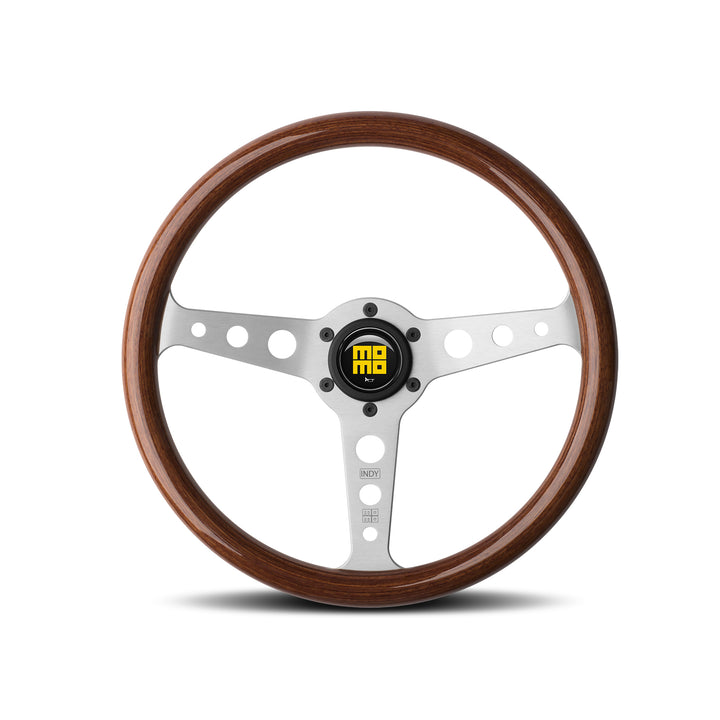 Momo Indy Heritage Steering Wheel - Mahogany Wood