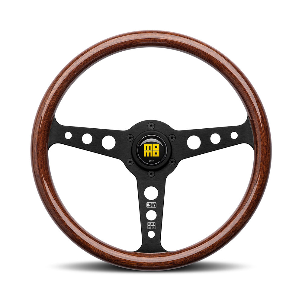 Momo Indy Heritage Steering Wheel - Mahogany Wood