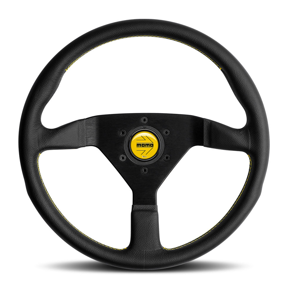 Momo Montecarlo Steering Wheel - Black Leather
