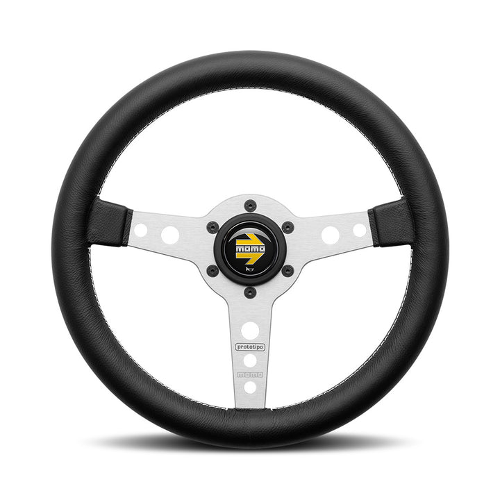 Momo Prototipo Steering Wheel - Black Leather
