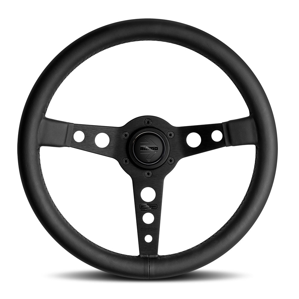 Momo Prototipo Black Edition Steering Wheel - Black Leather