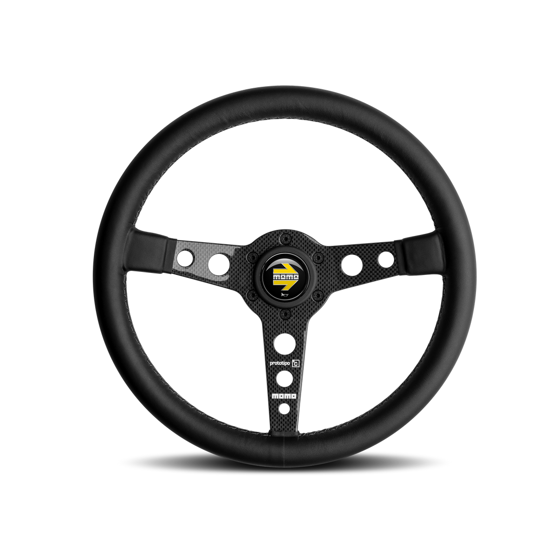 Momo Prototipo Carbon 6C Steering Wheel - Carbon Fibre/Leather