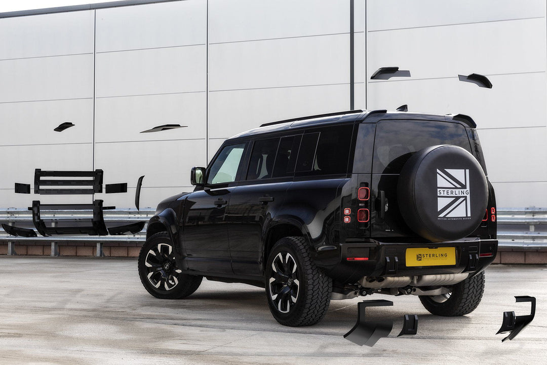 Rear exploded view of the STERLING Land Rover New Defender Conversion