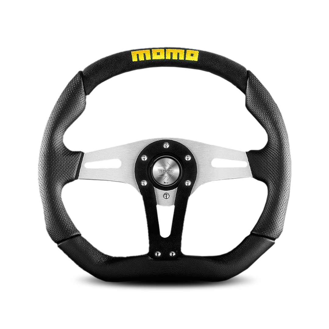 Momo Trek Steering Wheel - Alcantara/Leather