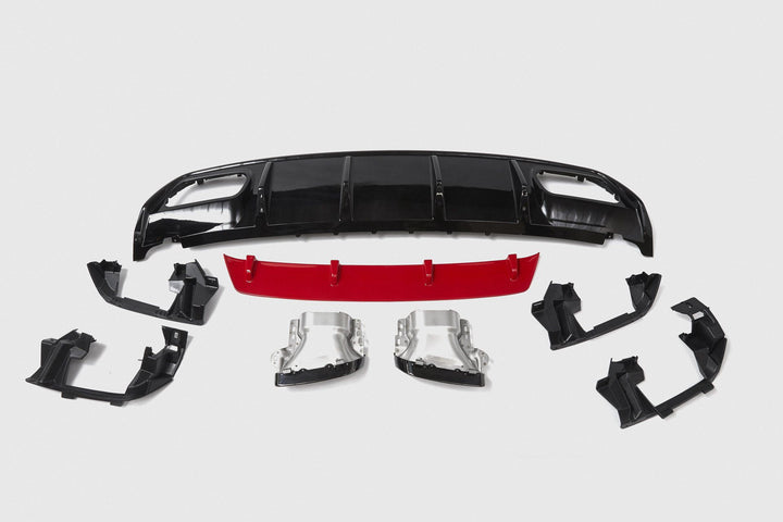 Mercedes-Benz A-Class A45 AMG Style Rear Diffuser with Red Detail (W176)