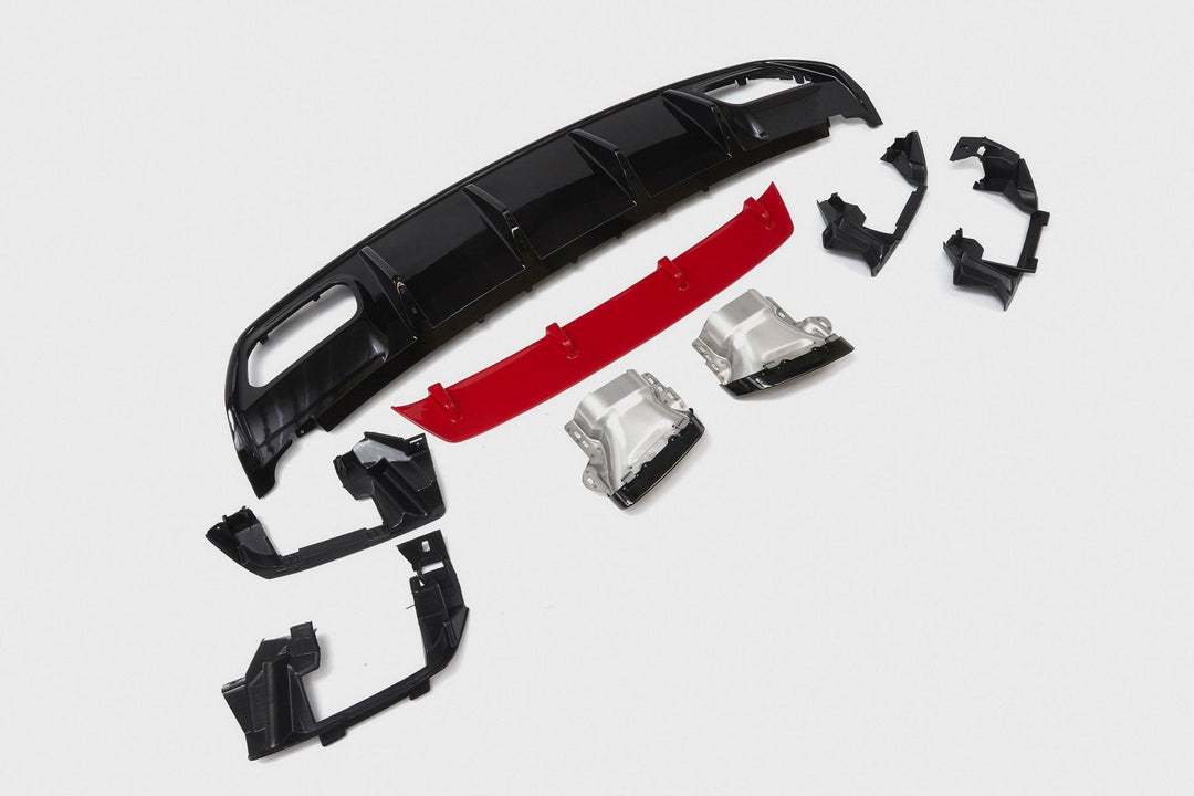 Mercedes-Benz A-Class A45 AMG Style Rear Diffuser with Red Detail (W17 ...